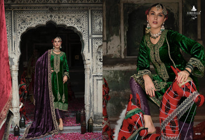 Chandrima Cinderella Velvet Suits Wholesaler Gujarat