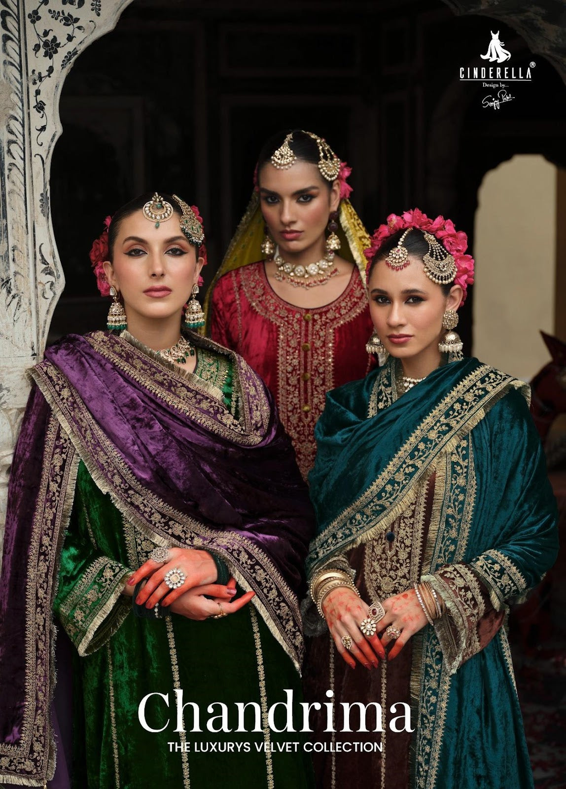 Chandrima Cinderella Velvet Suits Wholesaler Gujarat