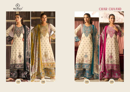 Char Chaand Rupali Viscose Muslin Pant Style Suits Wholesale Price