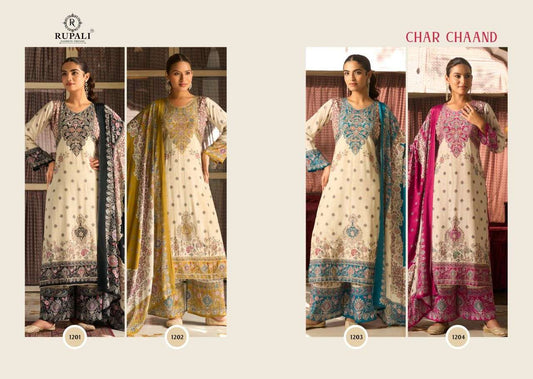 Char Chaand Rupali Viscose Muslin Pant Style Suits Wholesale Price