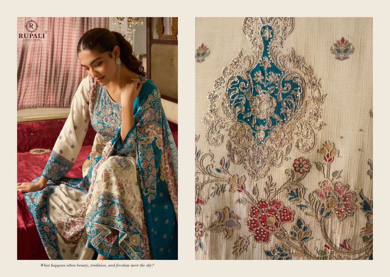 Char Chaand Rupali Viscose Muslin Pant Style Suits Wholesale Price