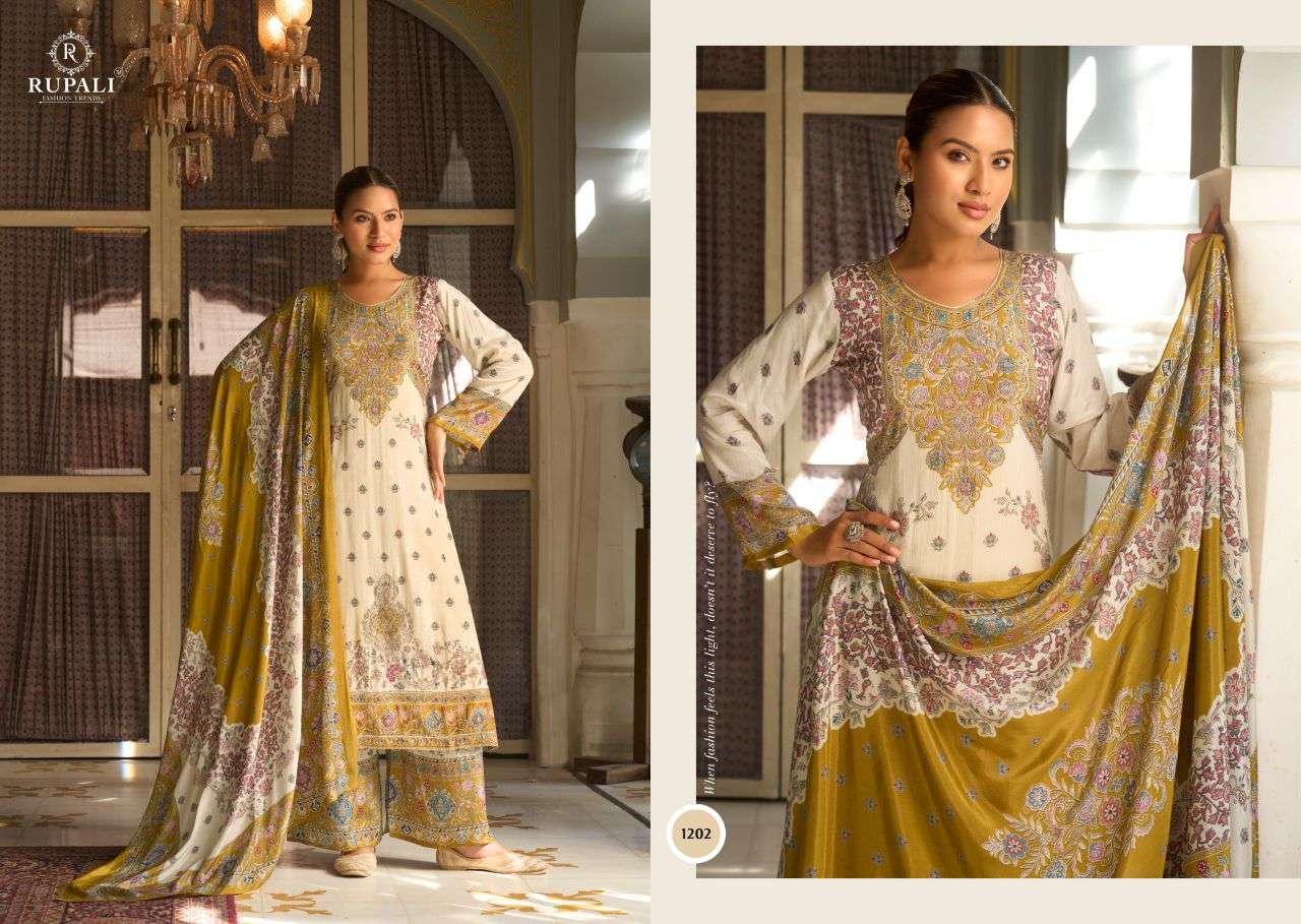 Char Chaand Rupali Viscose Muslin Pant Style Suits Wholesale Price
