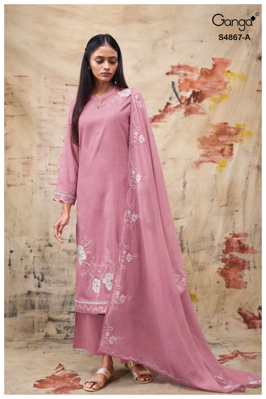 Charika S4867 Ganga Bemberg Plazzo Style Suits Manufacturer Gujarat