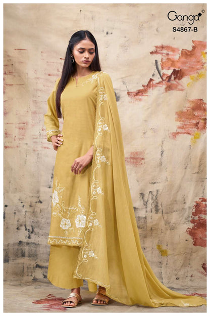 Charika S4867 Ganga Bemberg Plazzo Style Suits Manufacturer Gujarat