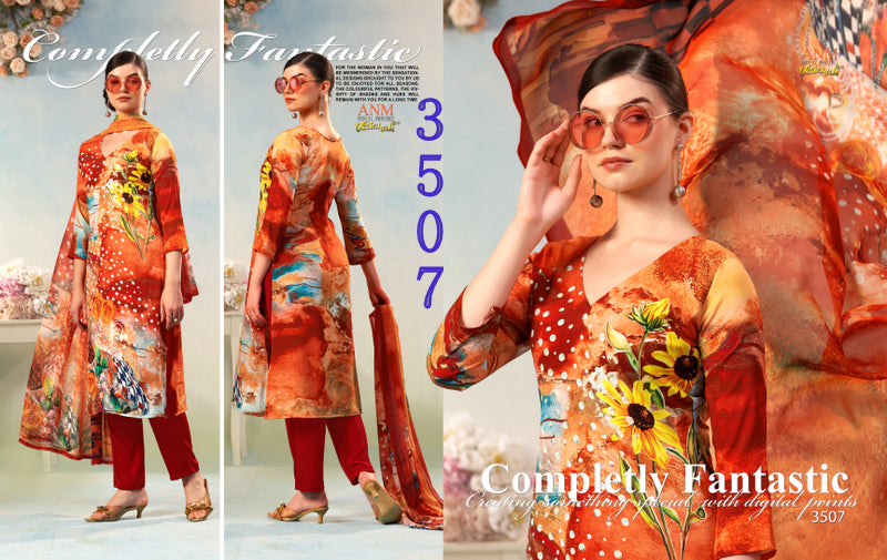 Charismatic Vol 3500 Vaishali Fashions Crape Pant Style Suits Wholesaler Gujarat