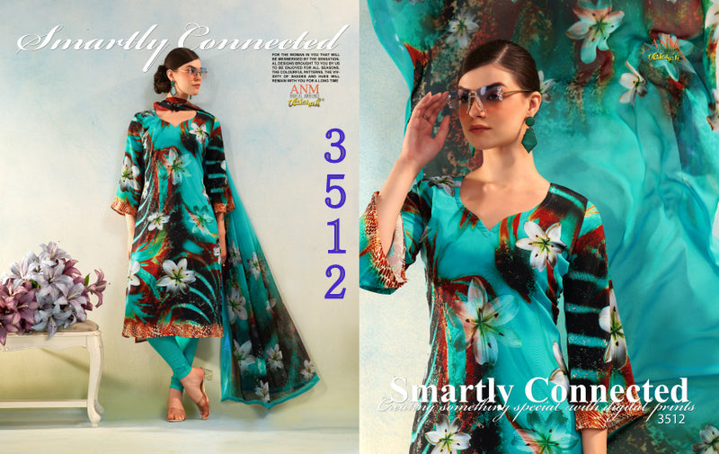 Charismatic Vol 3500 Vaishali Fashions Crape Pant Style Suits Wholesaler Gujarat
