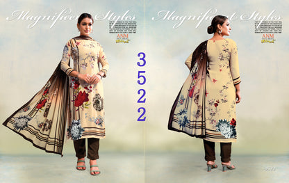 Charismatic Vol 3500 Vaishali Fashions Crape Pant Style Suits Wholesaler Gujarat