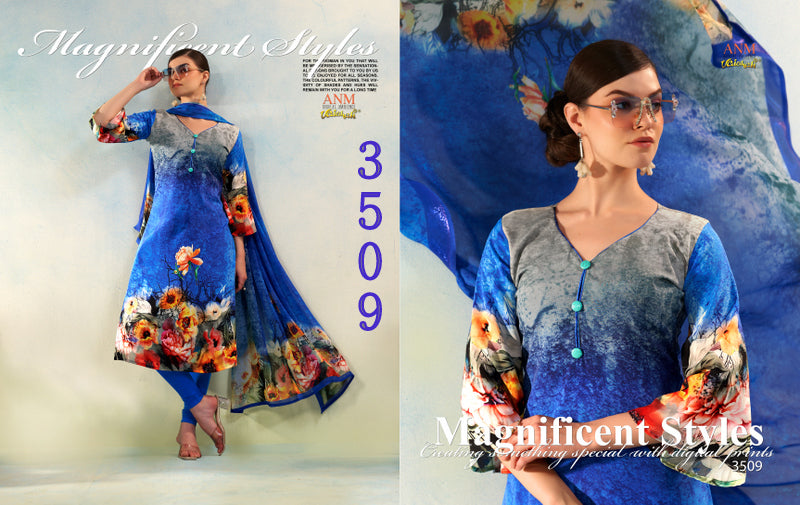 Charismatic Vol 3500 Vaishali Fashions Crape Pant Style Suits Wholesaler Gujarat