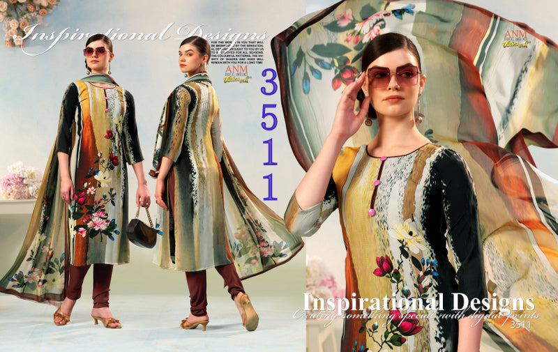 Charismatic Vol 3500 Vaishali Fashions Crape Pant Style Suits Wholesaler Gujarat