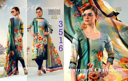 Charismatic Vol 3500 Vaishali Fashions Crape Pant Style Suits Wholesaler Gujarat