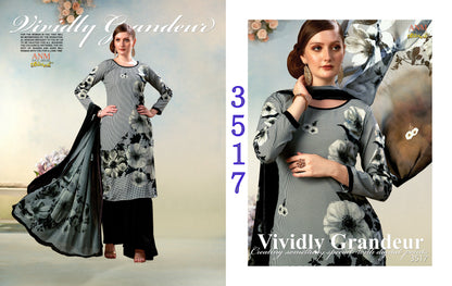 Charismatic Vol 3500 Vaishali Fashions Crape Pant Style Suits Wholesaler Gujarat