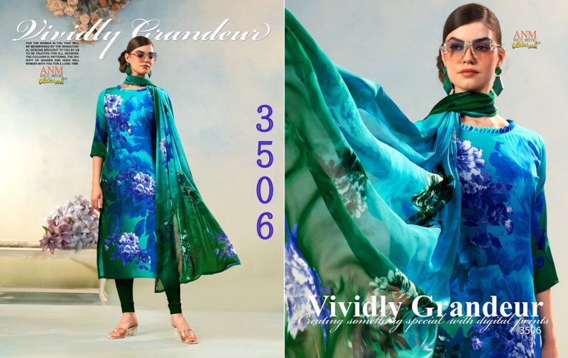 Charismatic Vol 3500 Vaishali Fashions Crape Pant Style Suits Wholesaler Gujarat