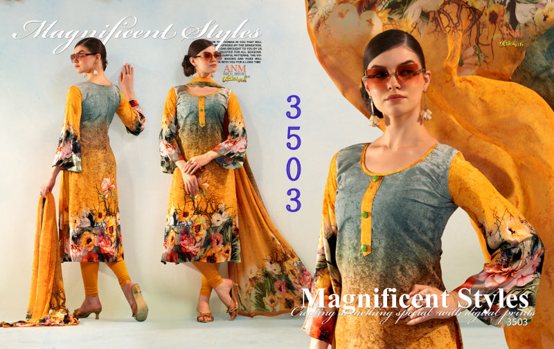 Charismatic Vol 3500 Vaishali Fashions Crape Pant Style Suits Wholesaler Gujarat