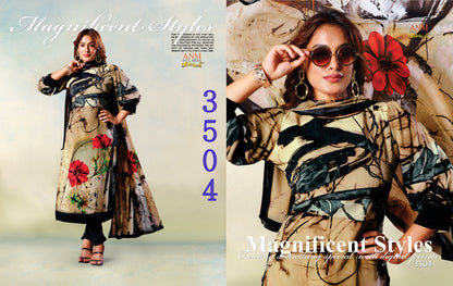 Charismatic Vol 3500 Vaishali Fashions Crape Pant Style Suits Wholesaler Gujarat