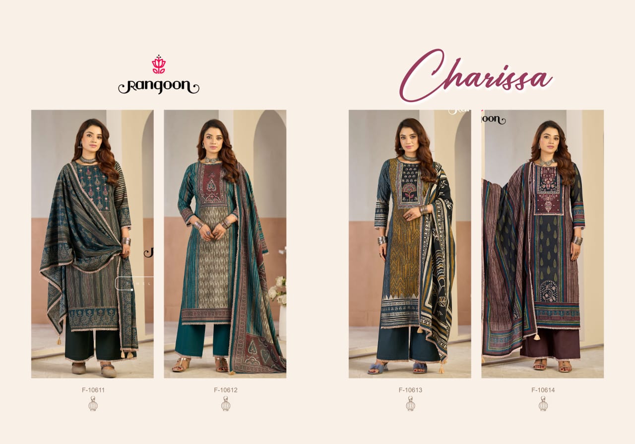 Charissa Rangoon Viscose Cotton Readymade Plazzo Style Suits Supplier Ahmedabad