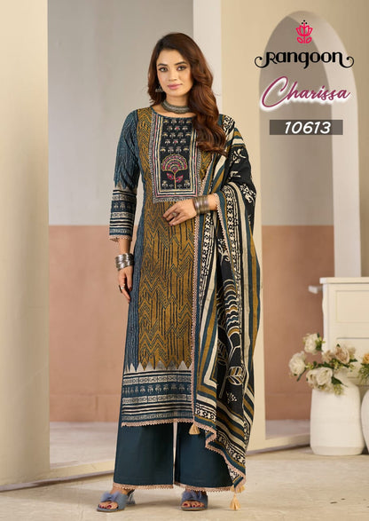 Charissa Rangoon Viscose Cotton Readymade Plazzo Style Suits Supplier Ahmedabad