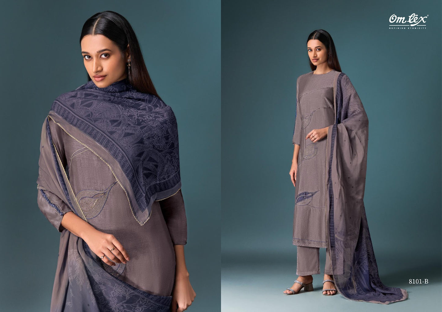 Charita Omtex Silk Pant Style Suits Exporter India