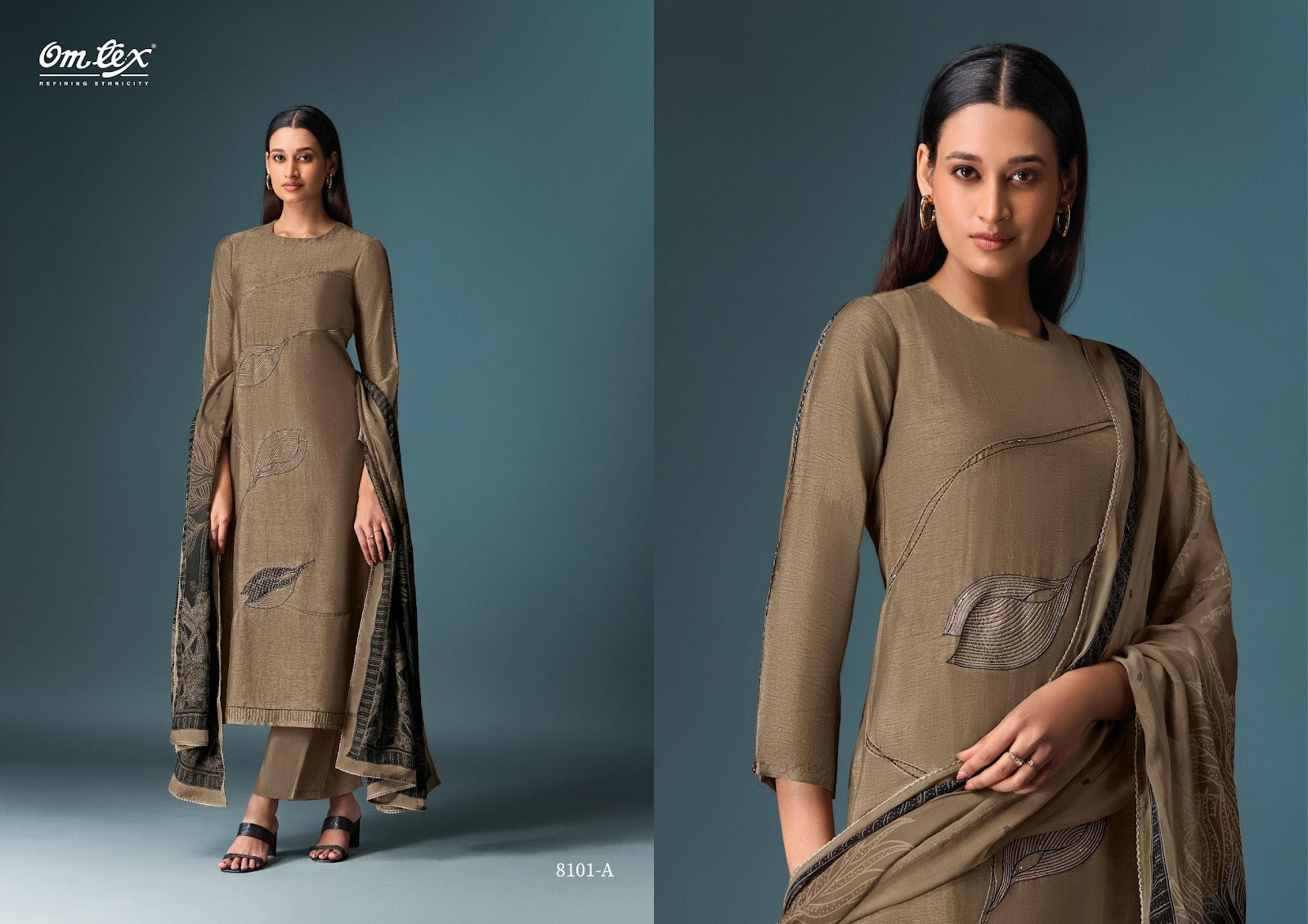 Charita Omtex Silk Pant Style Suits Exporter India