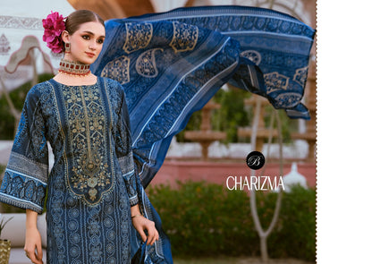 Charizma Belliza Designer Studio Cotton Karachi Salwar Suits Wholesale Price