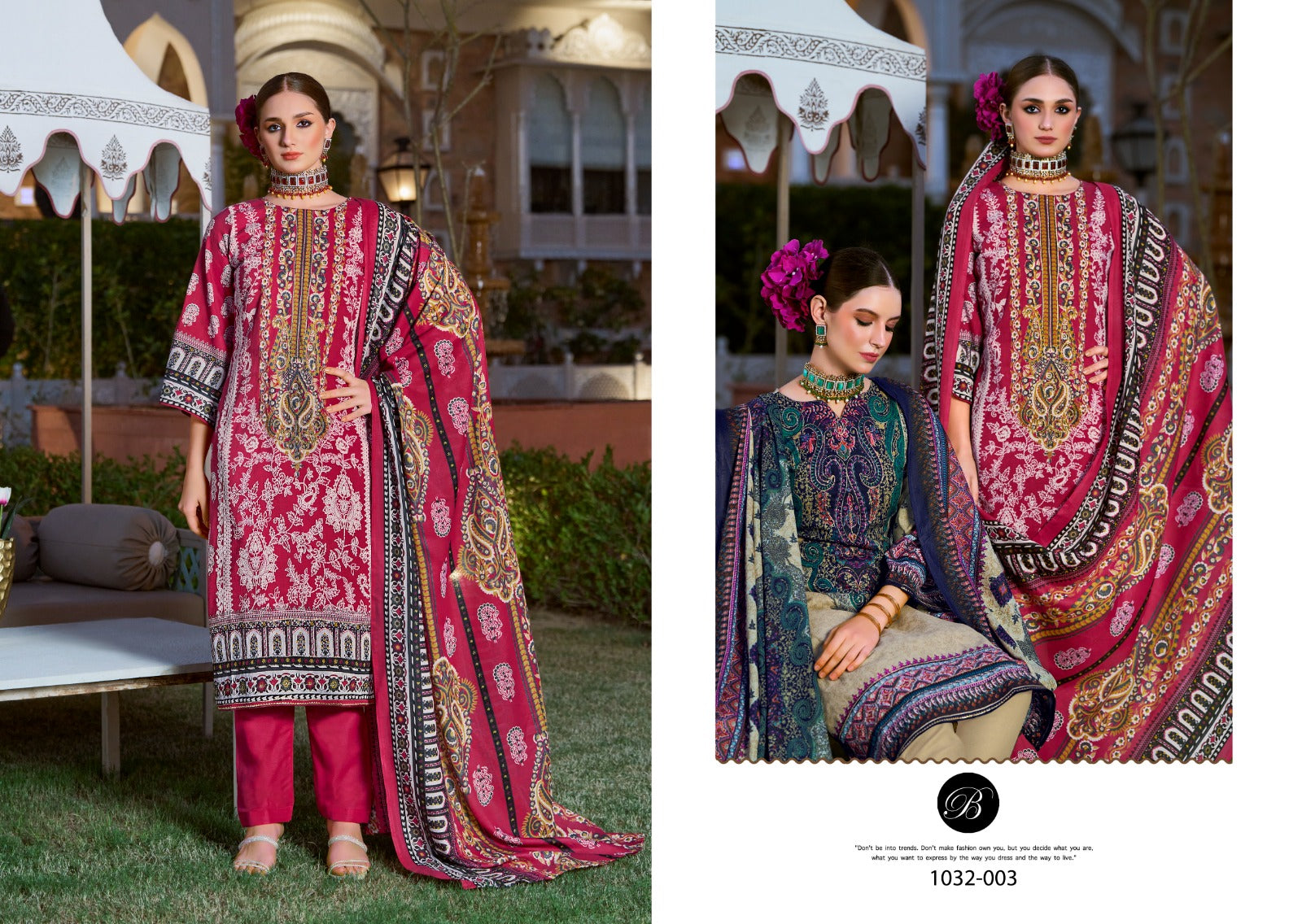 Charizma Belliza Designer Studio Cotton Karachi Salwar Suits Wholesale Price