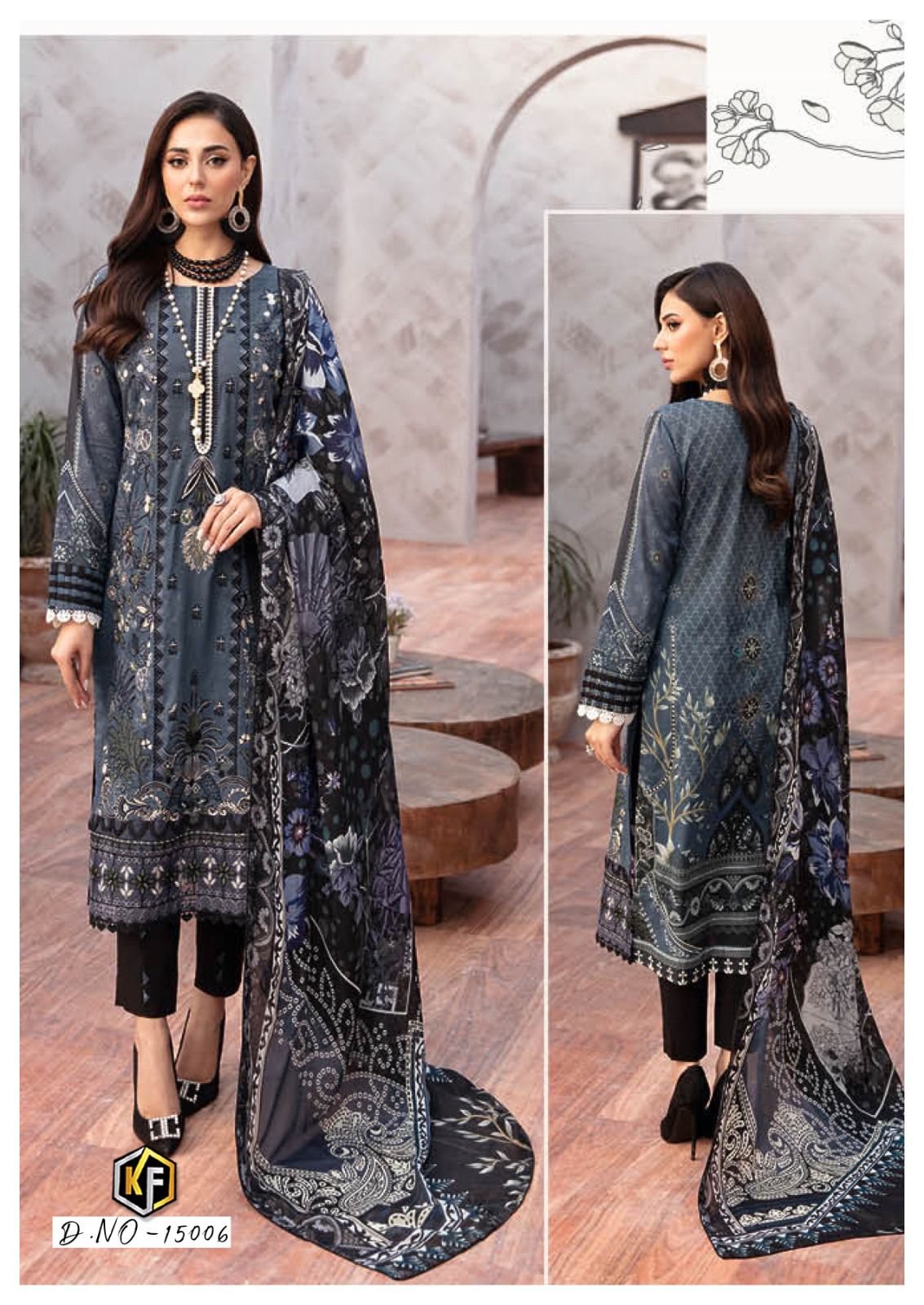Charizma Vol 15 Keval Fab Cotton Karachi Salwar Suits