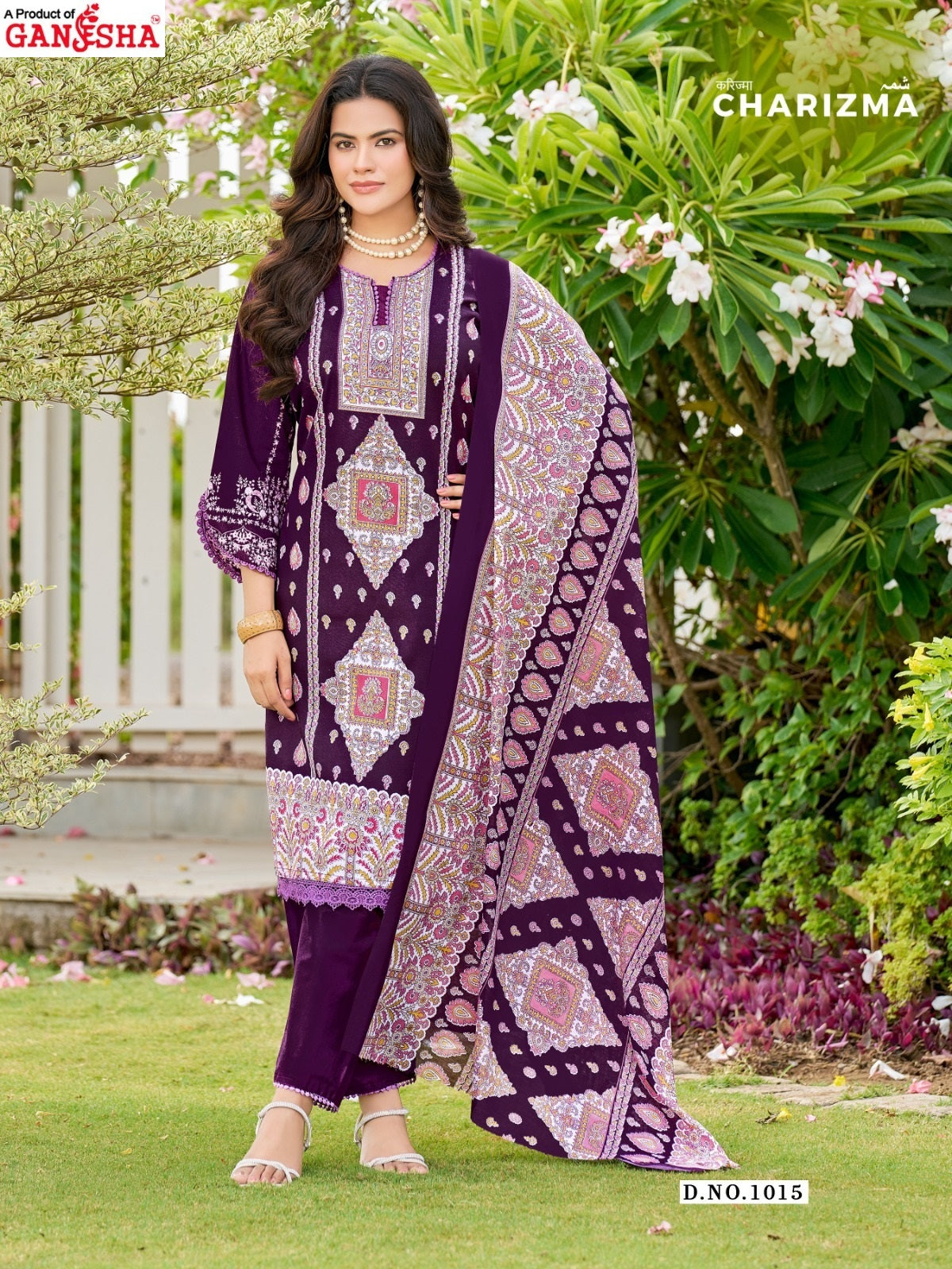 Charizma Vol 1 Ganesha Mix Cotton Karachi Salwar Suits Wholesaler Gujarat