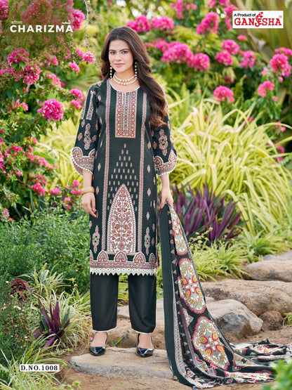 Charizma Vol 1 Ganesha Mix Cotton Karachi Salwar Suits Wholesaler Gujarat