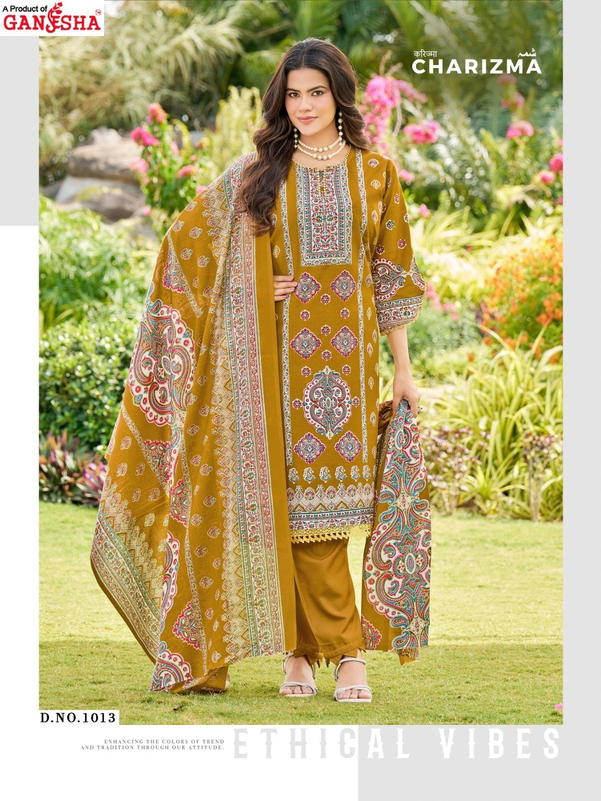 Charizma Vol 1 Ganesha Mix Cotton Karachi Salwar Suits Wholesaler Gujarat