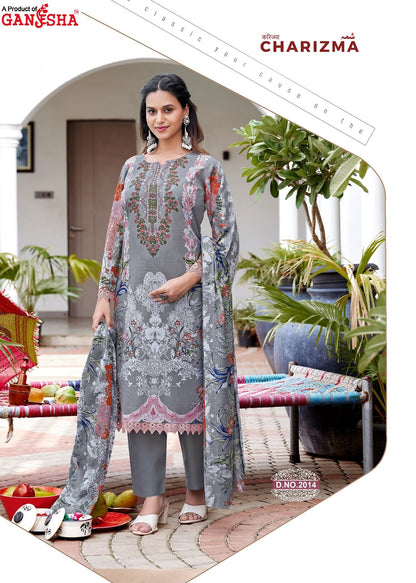 Charizma Vol 2 Ganesha Mix Cotton Karachi Salwar Suits Supplier
