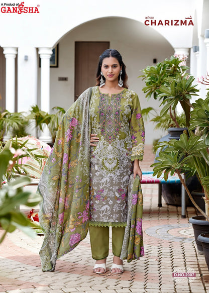 Charizma Vol 2 Ganesha Mix Cotton Karachi Salwar Suits Supplier