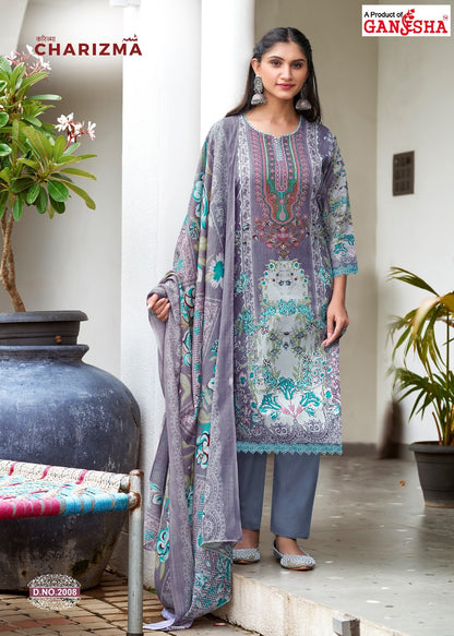 Charizma Vol 2 Ganesha Mix Cotton Karachi Salwar Suits Supplier