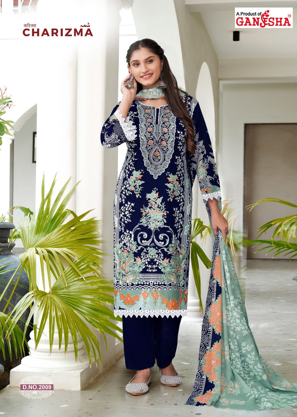 Charizma Vol 2 Ganesha Mix Cotton Karachi Salwar Suits Supplier