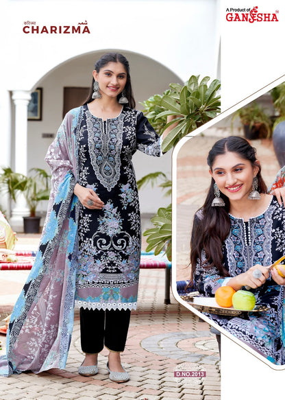 Charizma Vol 2 Ganesha Mix Cotton Karachi Salwar Suits Supplier