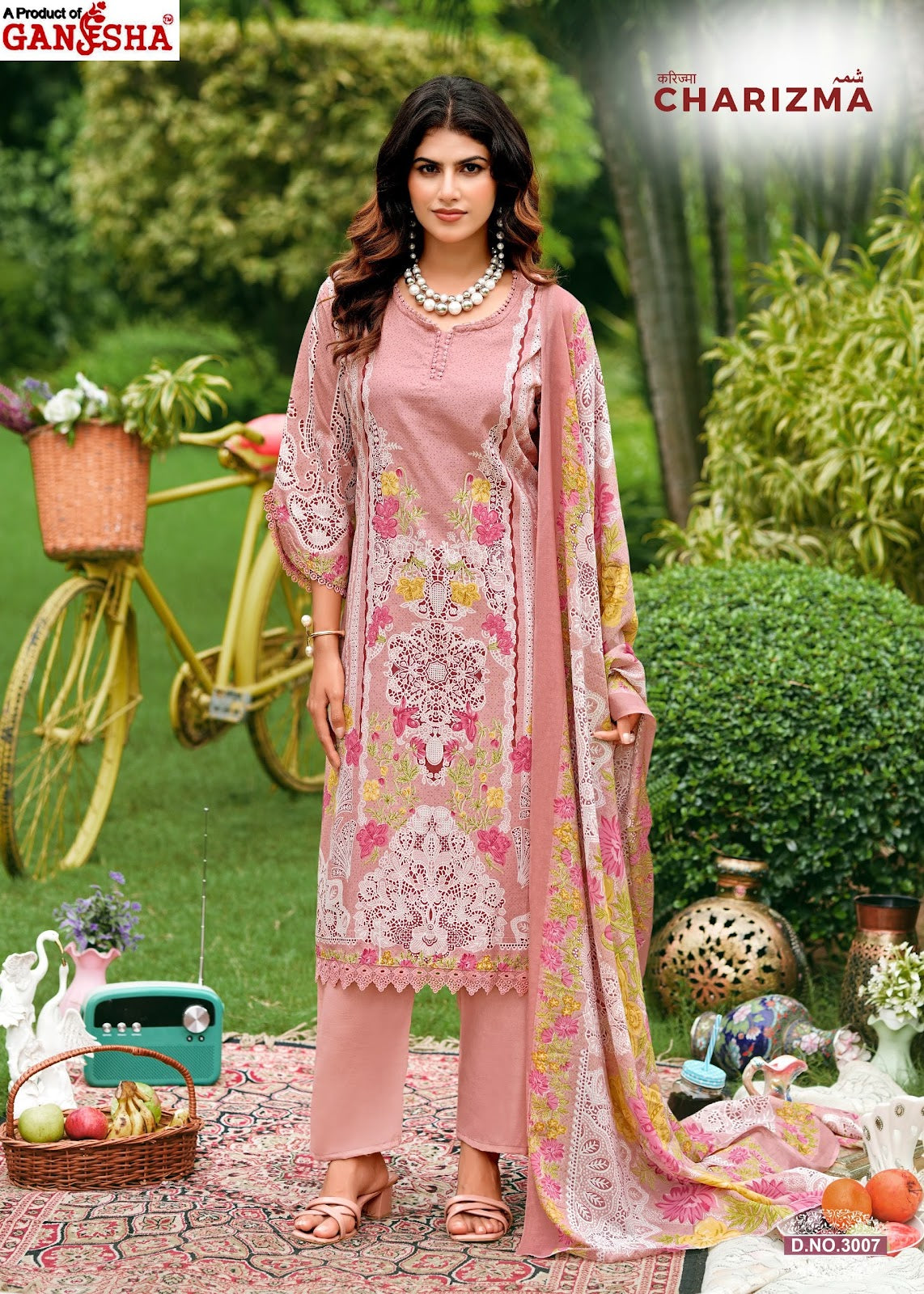 Charizma Vol 3 Ganesha Mix Cotton Karachi Salwar Suits Manufacturer Gujarat