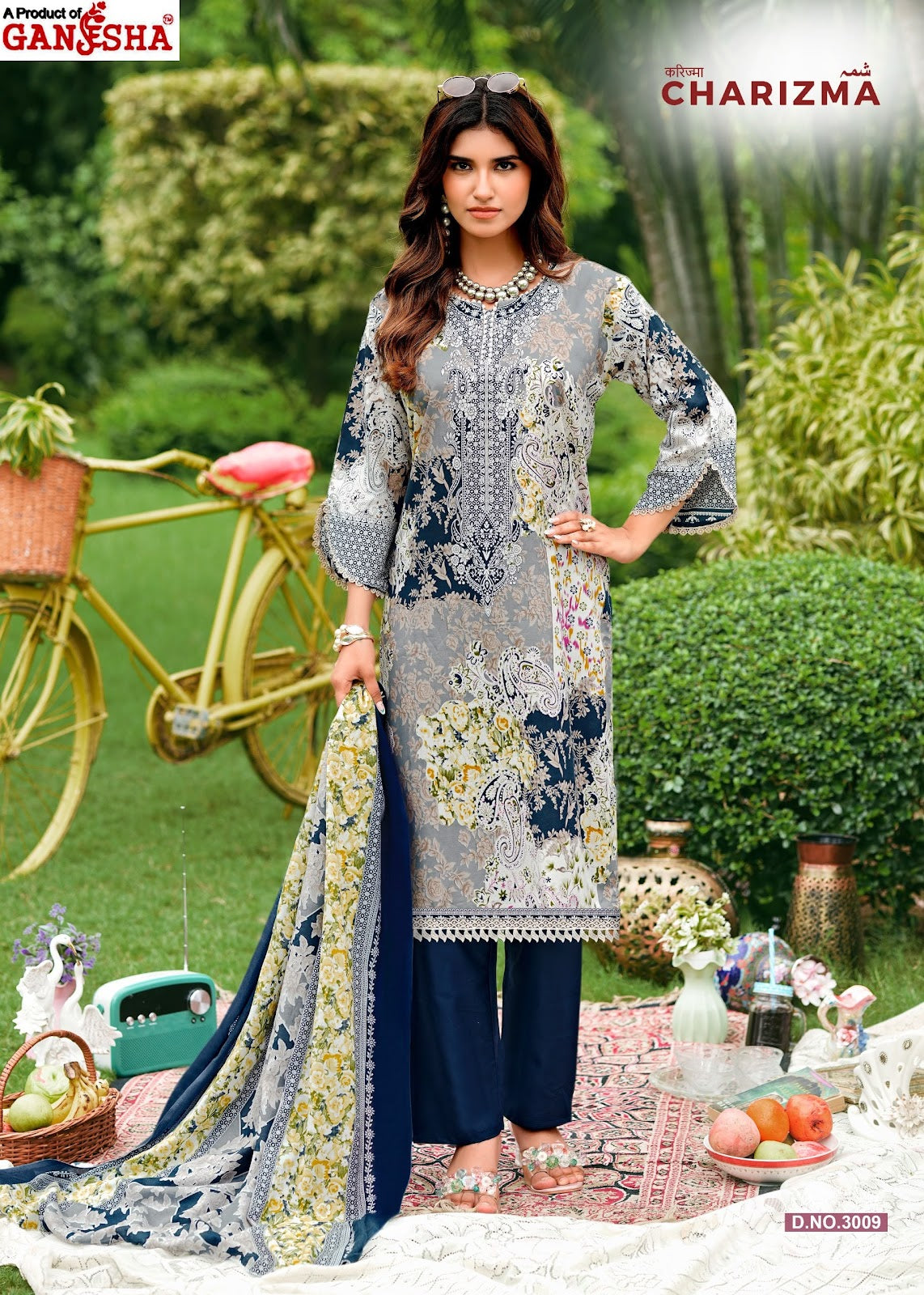 Charizma Vol 3 Ganesha Mix Cotton Karachi Salwar Suits Manufacturer Gujarat