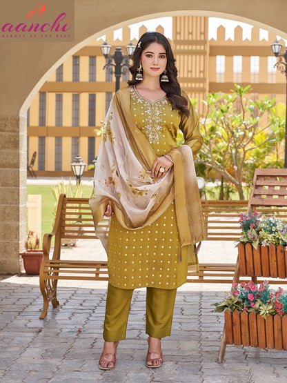 Charlie Aanchi Shimmer Jacquard Readymade Suits Manufacturer Gujarat