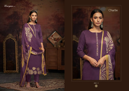 Charlie Sargam Prints Pure Jam Pant Style Suits Exporter Gujarat