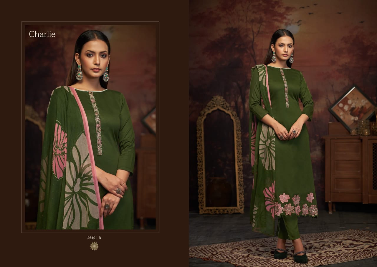 Charlie Sargam Prints Pure Jam Pant Style Suits Exporter Gujarat