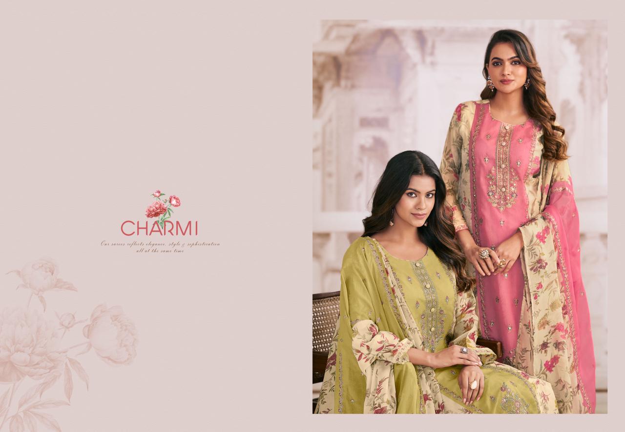 Charmi Simar Viscose Pant Style Suits Supplier Ahmedabad