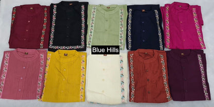 Charmi Vol 1 Blue Hills Heavy Rayon Short Kurtis Supplier