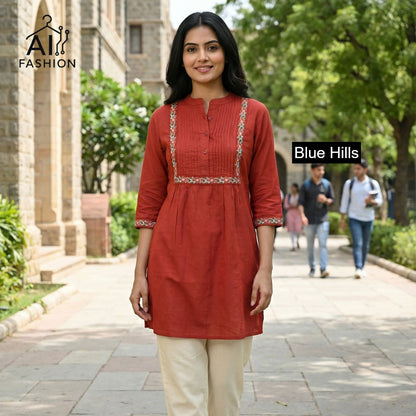 Charmi Vol 1 Blue Hills Heavy Rayon Short Kurtis Supplier