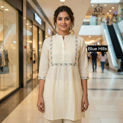 Charmi Vol 1 Blue Hills Heavy Rayon Short Kurtis Supplier