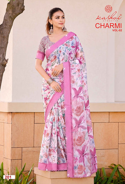 Charmi Vol 2 Kashvi Creation Weightless Sarees Exporter
