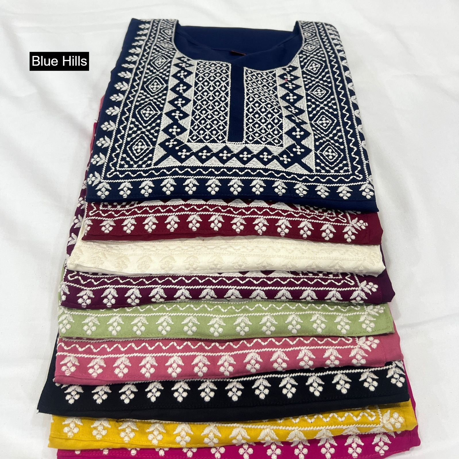 Charmi Vol 3 Blue Hills Rayon Short Kurtis Wholesaler Gujarat