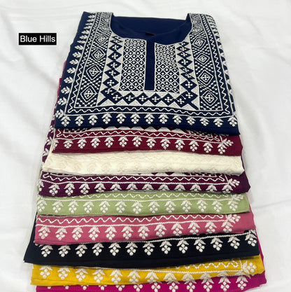 Charmi Vol 3 Blue Hills Rayon Short Kurtis Wholesaler Gujarat