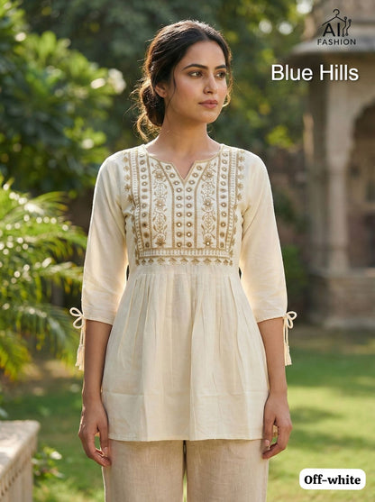 Charmi Vol 5 Blue Hills Rayon Stylish Short Tops Wholesaler Gujarat