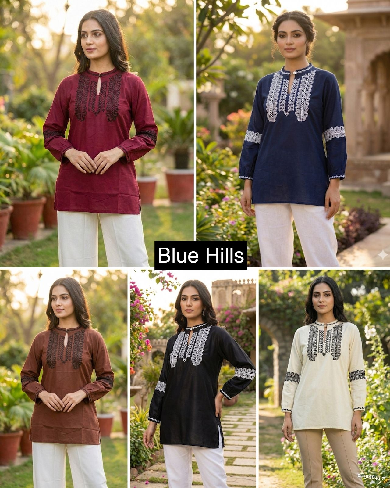 Charmi Vol 7 Blue Hills Rayon Fancy Tops Exporter Ahmedabad