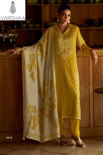Charminar Varshaa Viscose Muslin Pant Style Suits Manufacturer Ahmedabad