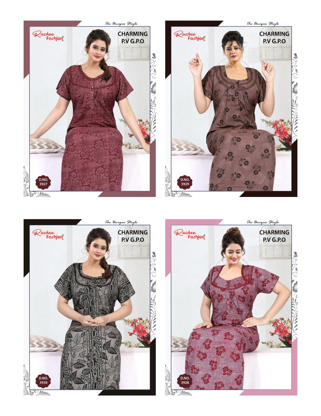 Charming 051225 Ruchee Fashion Gpo Night Gowns Wholesale