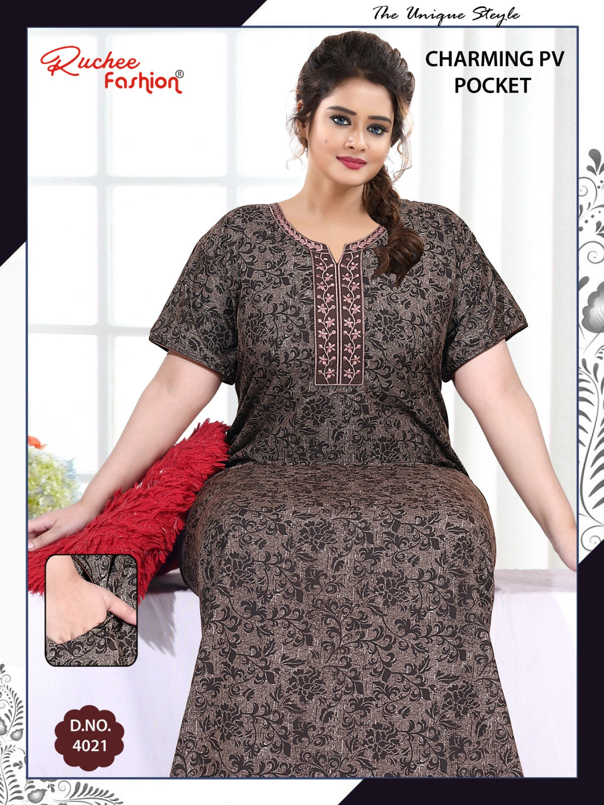 Charming Ruchee Fashion Pv Night Gowns Supplier Ahmedabad